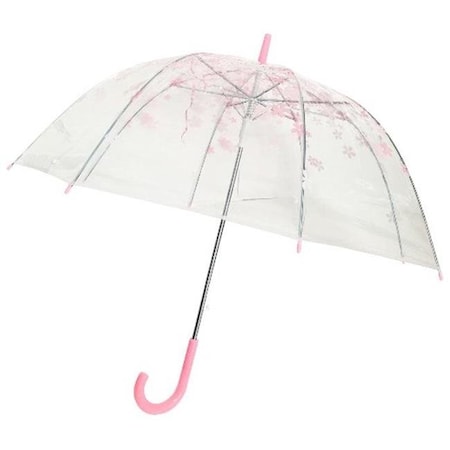 Conch Umbrellas Conch Umbrellas 1260YH Pink Trim Clear Umbrella; Pink 1260YH Pink